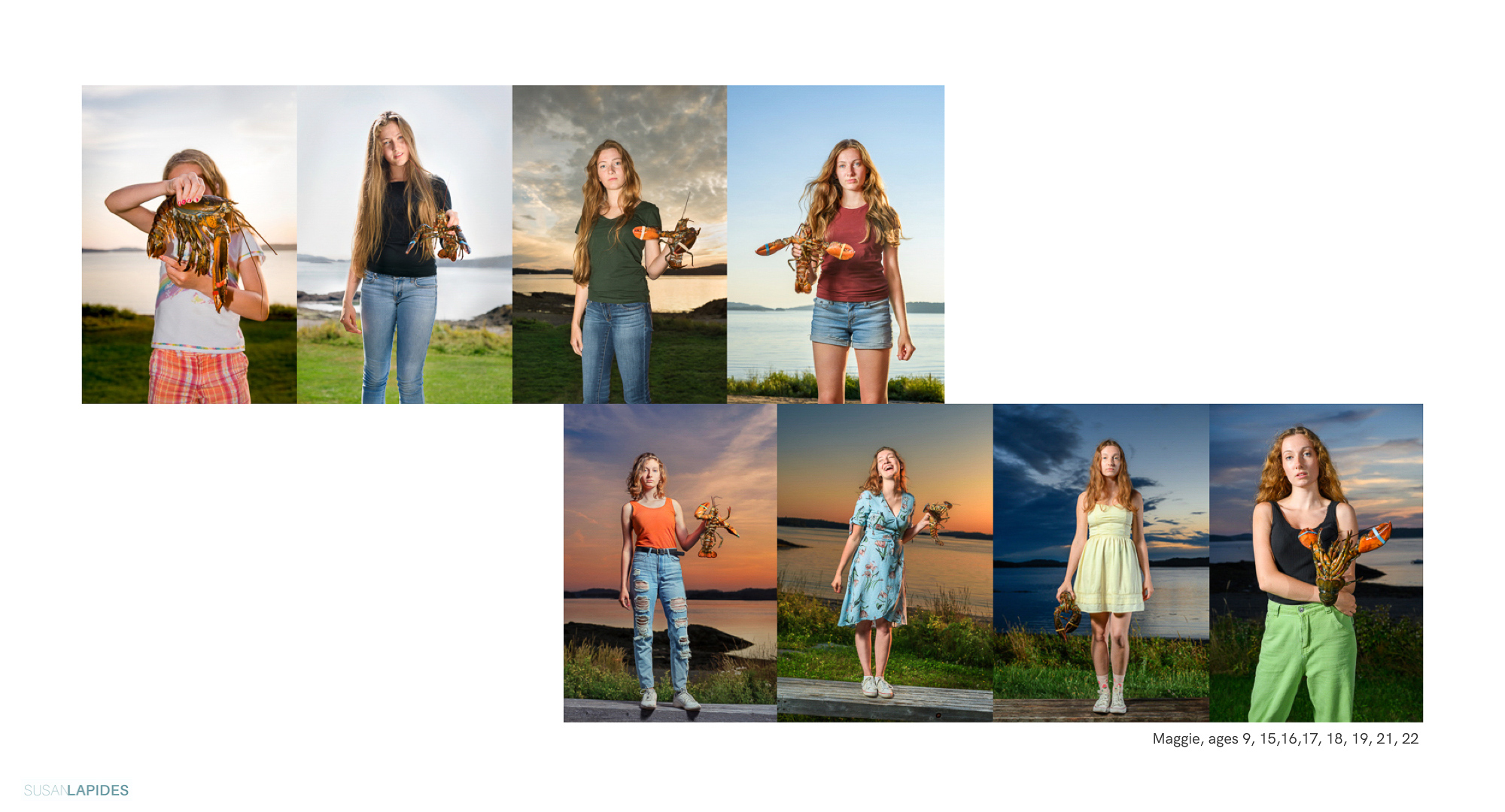 Maggie, age 9, 15, 16, 17, 18, 19, 21, 22